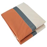 Housse de couette 260x240 cm percale 100% coton MACASSAR Cognac