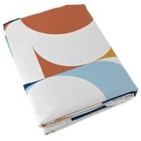 Housse de couette 260x240 cm percale de coton MODULO bleu cobalt