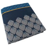 Housse de couette 260x240 cm 100% coton TALISMAN bleu Paon