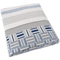 Housse de couette 300x240 cm 100% coton DIEGO bleu baltique