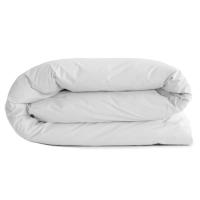 Housse de couette uni 140x200 cm percale de coton MANOIR blanc Neige