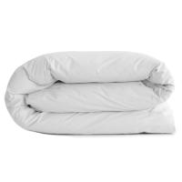 Housse de couette uni 280x240 cm percale de coton MANOIR blanc Neige