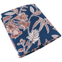 Housse de couette 280x240 cm satin de coton BOTANIC bleu Nuit