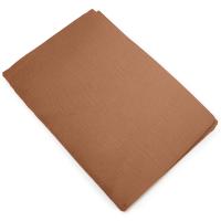 Housse de couette 240x220 cm mousseline de coton MILOS marron cognac