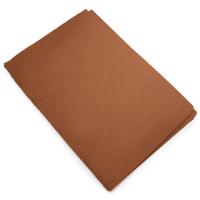 Housse de couette 240x220 cm mousseline de coton MILOS marron terre cuite