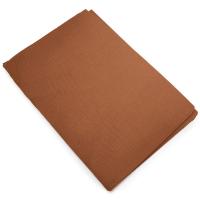 Housse de couette 260x240 cm mousseline de coton MILOS marron terre cuite