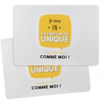 Lot de 2 sets de table JE SUIS Jaune