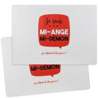 Lot de 2 sets de table JE SUIS Rouge