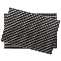 Lot de 2 sets de table pvc MAILLE Gris-noir