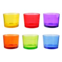 Lot de 6 verres à eau colorés 16cl collection NUANCE multicolore