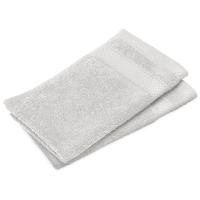 Lot de 2 serviettes invité 100% coton 550 g/m2 30x50cm collection NAÏA blanc Craie