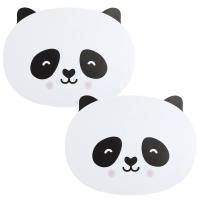 Lot de 2 sets de table d'animaux 33x41 cm collection ANIMAUX panda