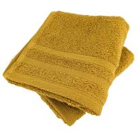 Lot de 2 serviettes invité 33x50 cm EFFICIENCE PURE jaune Mimbre