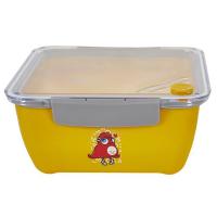 Lunch box avec valve en plastique collection PARIS 2024 jaune motifs Jeux Olympiques 2024