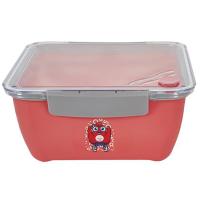 Lunch box avec valve en plastique collection PARIS 2024 rouge motifs Jeux Olympiques 2024