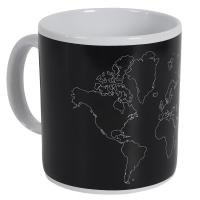 Mug thermo réactif XXL 70cl en céramique collection CONTINENT noir