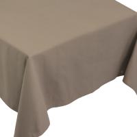 Nappe carrée 80x80 cm DIABOLO marron Tourterelle traitement teflon