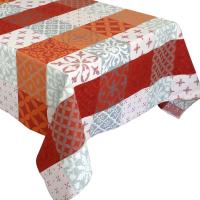 nappe ovale 170x250 cm jacquard CARCES rouge