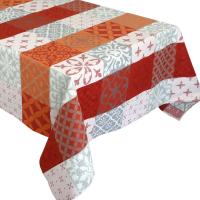 nappe ovale 170x300 cm jacquard CARCES rouge