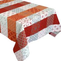 nappe ovale 170x350 cm jacquard CARCES rouge