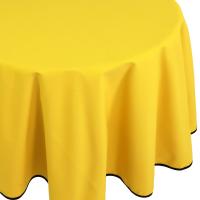 Nappe ovale 180x240 cm DIABOLO jaune Curcuma traitement teflon