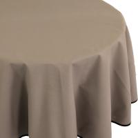 Nappe ovale 180x300 cm DIABOLO marron Tourterelle traitement teflon