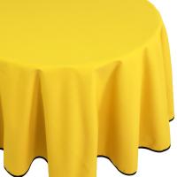 Nappe ovale 180x350 cm DIABOLO jaune Curcuma traitement teflon