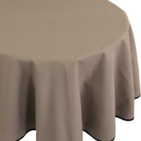 Nappe ovale 180x450 cm DIABOLO marron Tourterelle traitement teflon