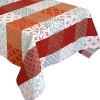 nappe rectangle 170x200 cm jacquard CARCES rouge