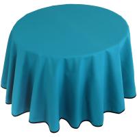 Nappe ronde 160 cm DIABOLO bleu Canard traitement teflon