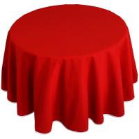 Nappe ronde 160 cm DIABOLO rouge Tomate traitement teflon