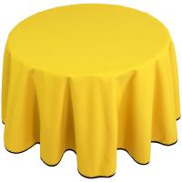 Nappe ronde 180 cm DIABOLO jaune Curcuma traitement teflon