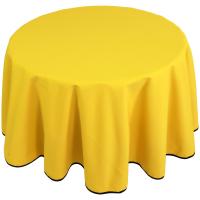 Nappe ronde 200 cm DIABOLO jaune Curcuma traitement teflon