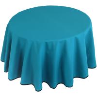 Nappe ronde 240 cm DIABOLO bleu Canard traitement teflon