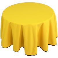 Nappe ronde 240 cm DIABOLO jaune Curcuma traitement teflon