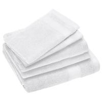 Parure de bain 100% coton 550 g/m2 collection NAÏA par lot de 5 Blanc