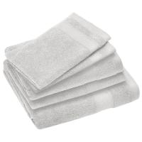 Parure de bain 100% coton 550 g/m2 collection NAÏA par lot de 5 blanc Craie