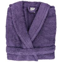 Peignoir col châle ROYAL CRESENT éponge coton taille XL violet prune