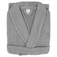 Peignoir col châle adulte ALPHA coton taille L gris argent