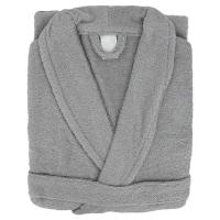 Peignoir col châle adulte ALPHA coton taille M gris argent