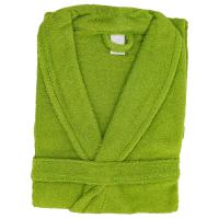 Peignoir col châle adulte ALPHA coton taille M vert pistache