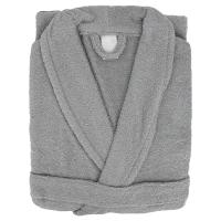 Peignoir col châle adulte ALPHA coton taille S gris argent