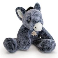 Peluche 25 cm en 100% polyester collection SWEETY MOUSSE âne bleu