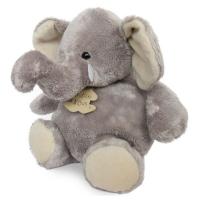 Peluche 14 cm polyester collection TERRE SAUVAGE éléphant gris blanc