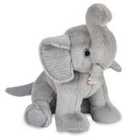 Peluche éléphant 45 cm polyester collection PREPPY CHICS gris perle