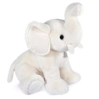 Peluche éléphant 65 cm polyester collection PREPPY CHICS blanc