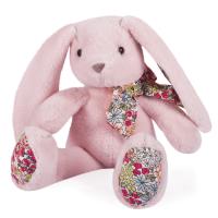 Peluche 25 cm polyester collection COPAINS CALINS lapin rose