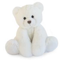 Peluche 25 cm en 100% polyester collection OSCAR ours blanc ivoire