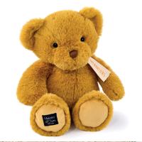 Peluche ours 28 cm polyester collection LE NOUNOURS jaune ocre