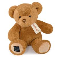 Peluche ours 28 cm polyester collection LE NOUNOURS marron noisette